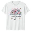 No Rain No Flowers Womens T-Shirt Aesthetic Floral Motivational Gift For Her