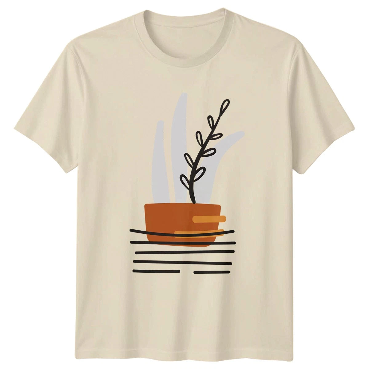 Minimalist Indoor Plant Botanical Art T-Shirt Indoor Plant Home D�cor
