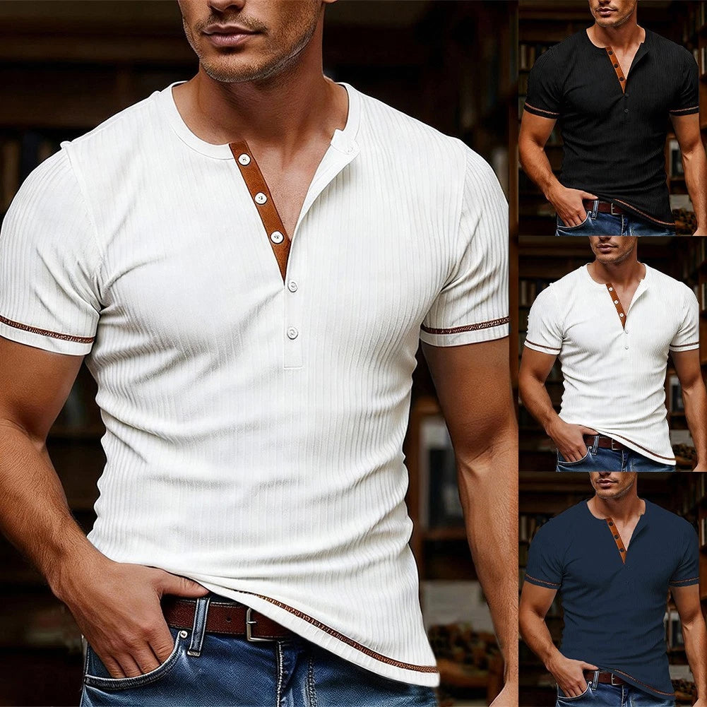 V Neck Tee Casual Wear Summer Outings Solid Color Design Regular Length