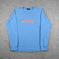 Stussy Mens Long Sleeve Graphic T-Shirt Blue XS Cotton Crew Neck Streetwear