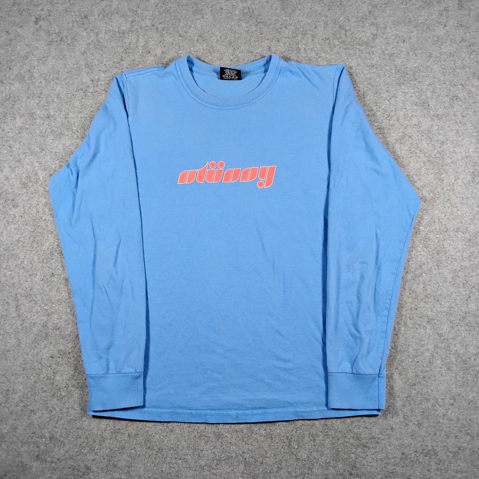 Stussy Mens Long Sleeve Graphic T-Shirt Blue XS Cotton Crew Neck Streetwear