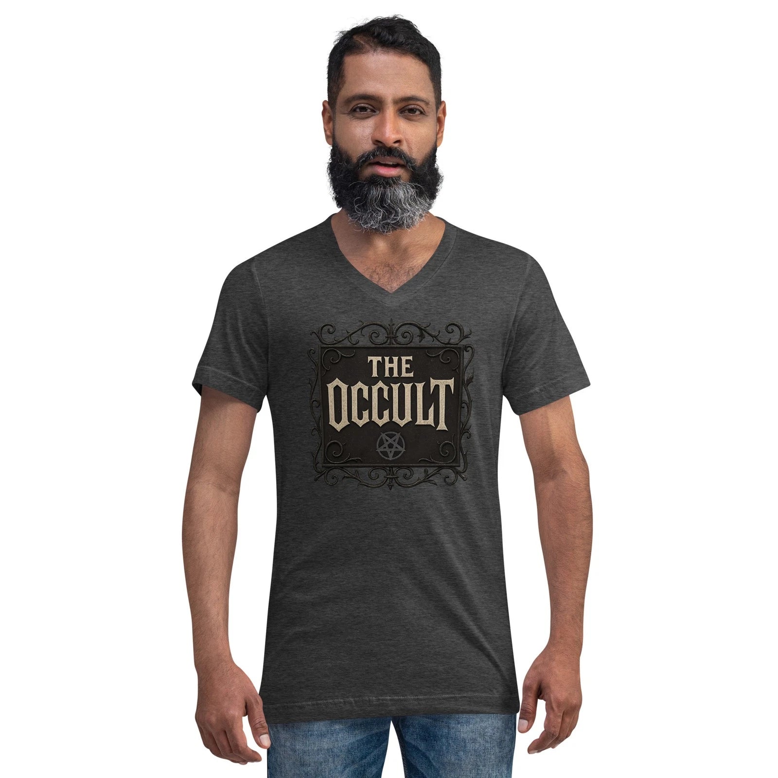 The Occult V-Neck T-Shirt Gothic Supernatural Alt Dark Aesthetic