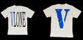 VLONE Blue Staple T-Shirt White Unisex Fashion Streetwear Reprint S-5XL