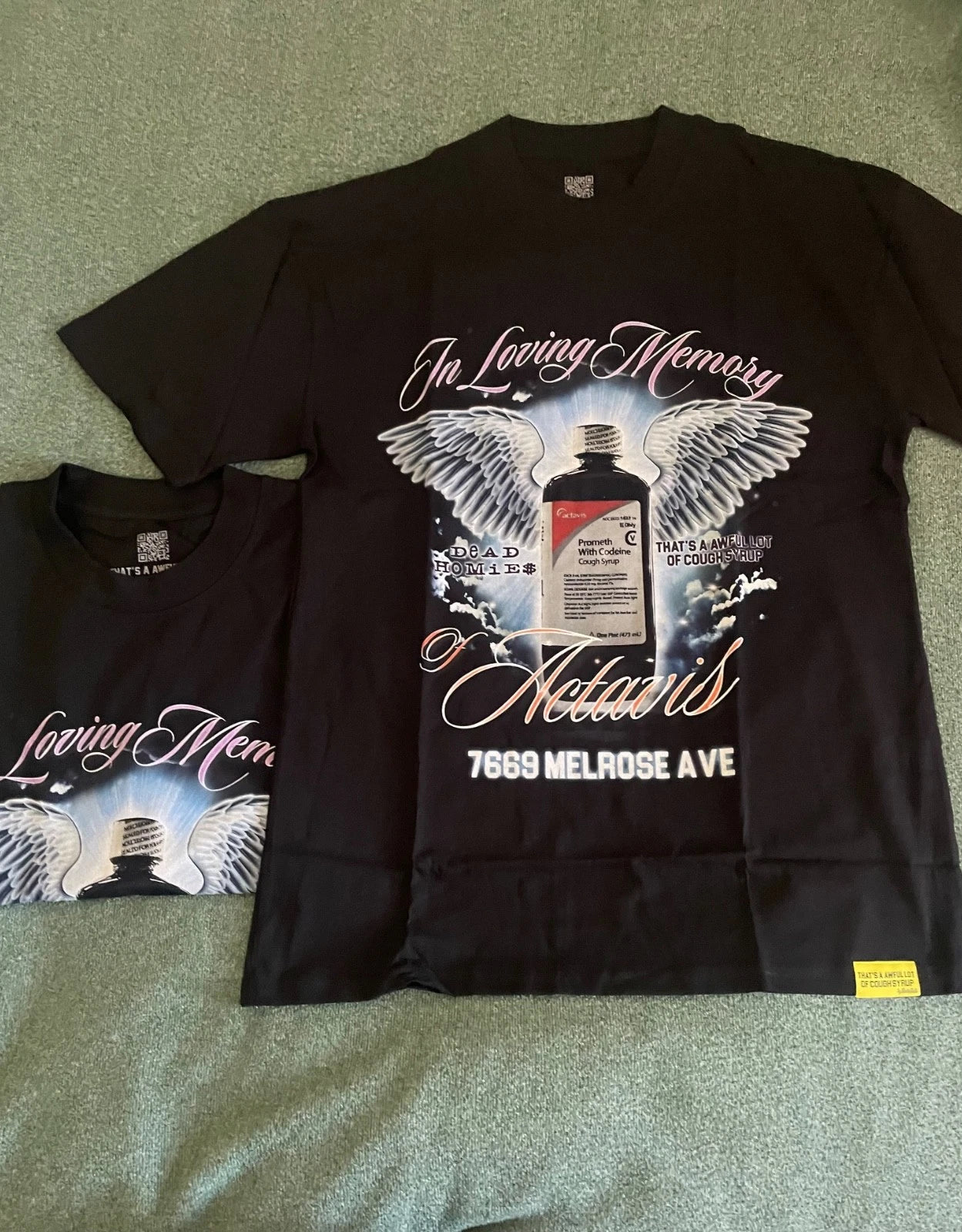 Awful Lot Men's Black Graphic T-Shirt 'That's a Awful Lot of Cough Syrup'