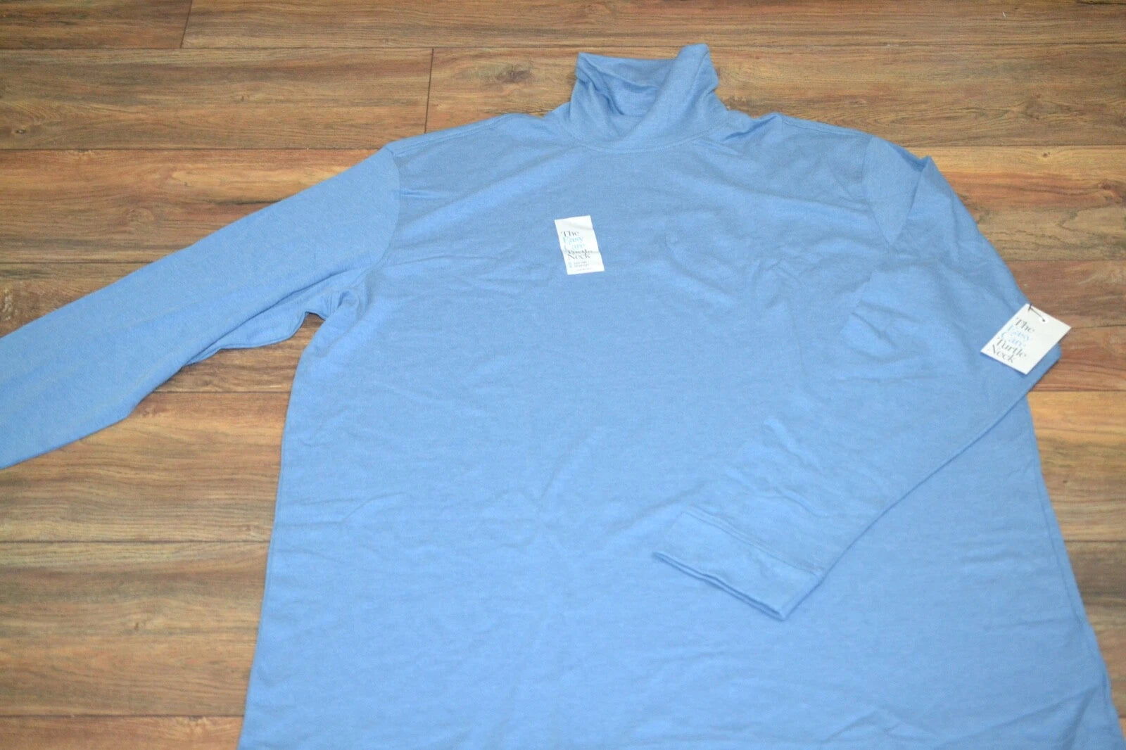 Croft & Barrow Easy Care Big & Tall Long Sleeve Turtle Neck Randall Gulf Blue