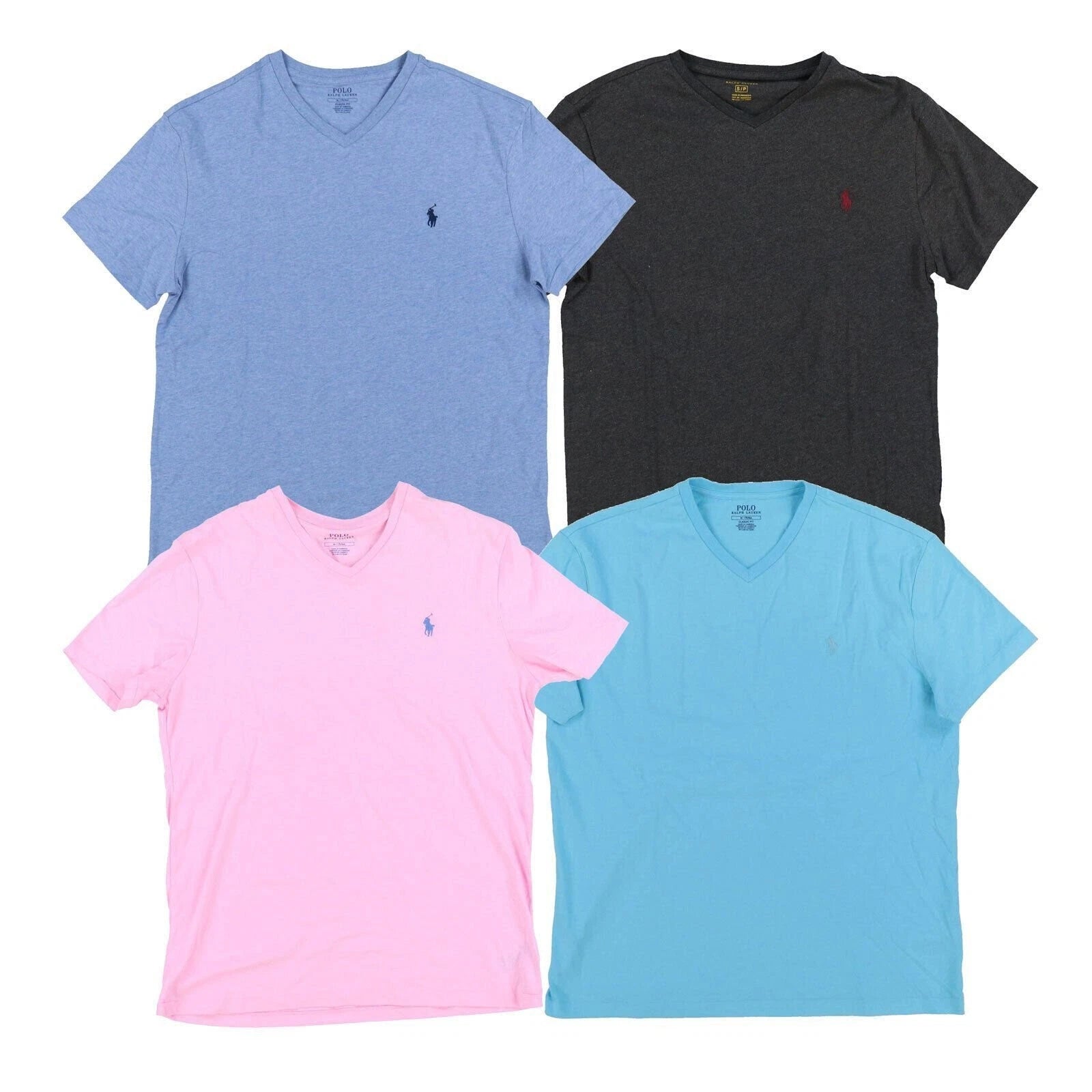 Polo Ralph Lauren Mens T-shirt V-neck Top Tee Shirt Pony Logo New Nwt S M L