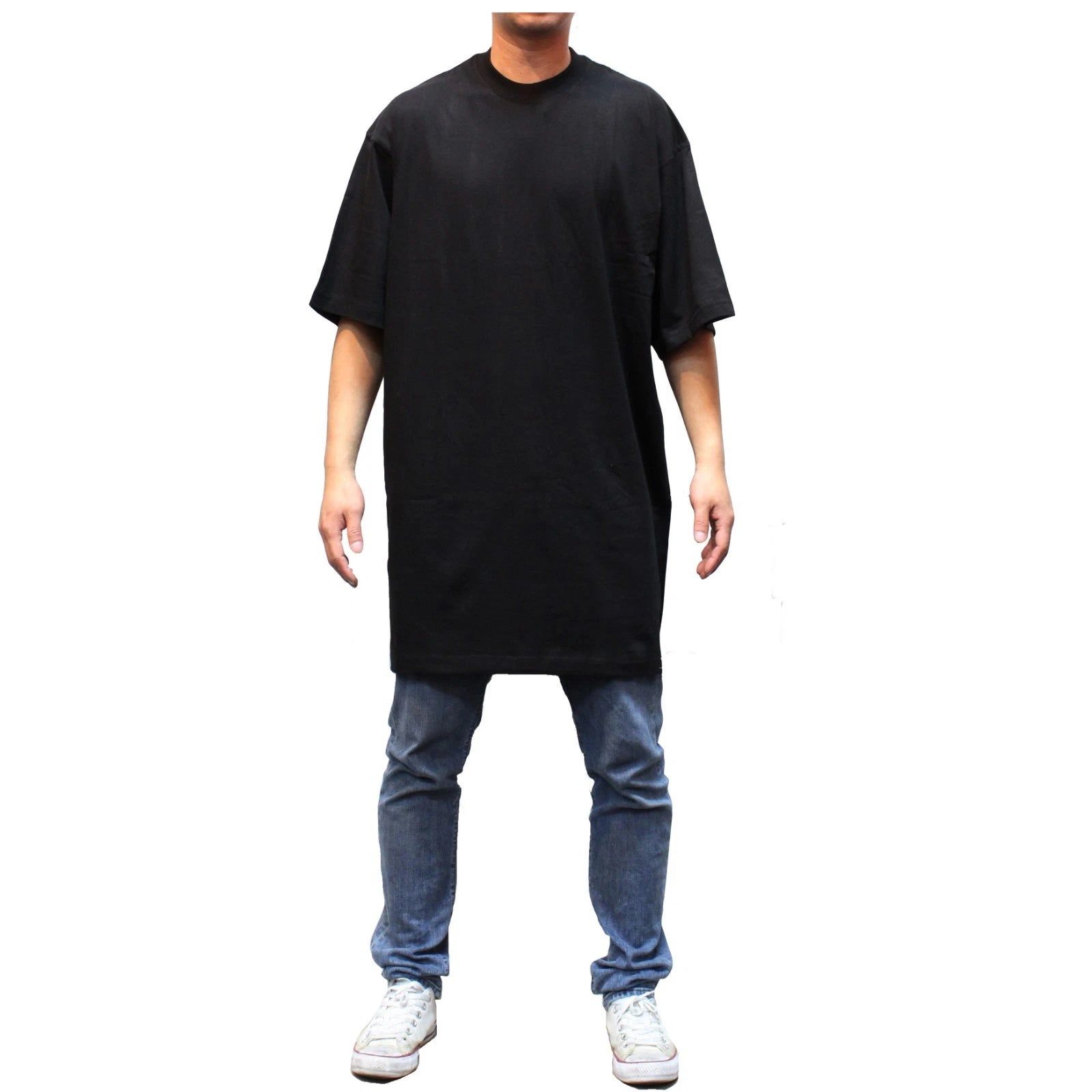 Big and Tall TEE Men Heavy Weight Plain S/S T-shirts Crew Neck Solid 2 pack