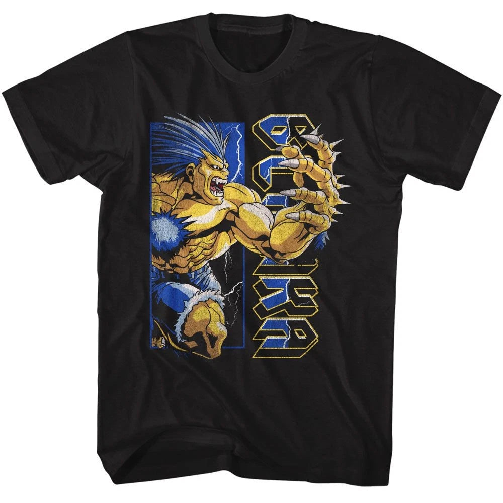 Street Fighter 90s Style Blanka Black Gaming Shirt