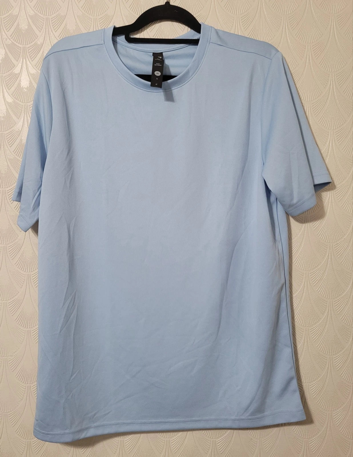 MIER Performance Active Shirt Mens Light Blue Short Sleeve size Medium