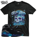 Shirt To Match 8 Aqua Unisex Tee Sneaker Shirt Skull Shirt For Sneaker Tee