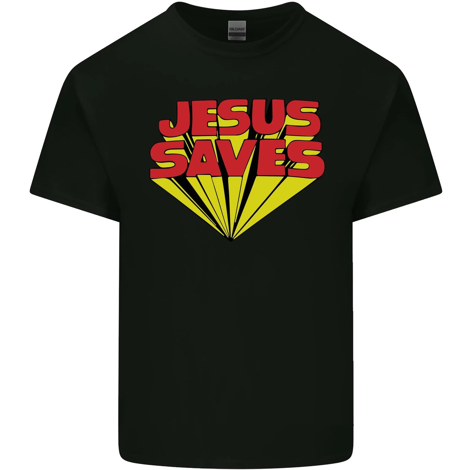 Jesus Saves Funny Christian Mens Cotton T-Shirt Tee Top