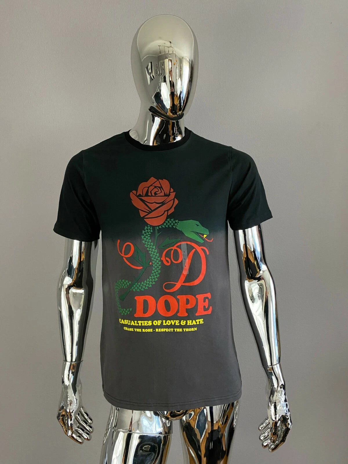 DOPE Logo Men Graphic Black T Shirt Size S