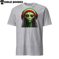 Funky Alien with Beanie & Dreadlocks Unisex T-Shirt | Trendy Space Graphic Tee