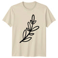 Minimalist Line Art Botanical Plant Sprig T-Shirt Minimalist Botanical Nature