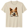 Cute Peeking Dog T-Shirt Corgi Dogs Birthday Gift For Him And Her