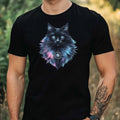 Mens Cool Cat Print Cotton T-Shirt Size XS to 5XL