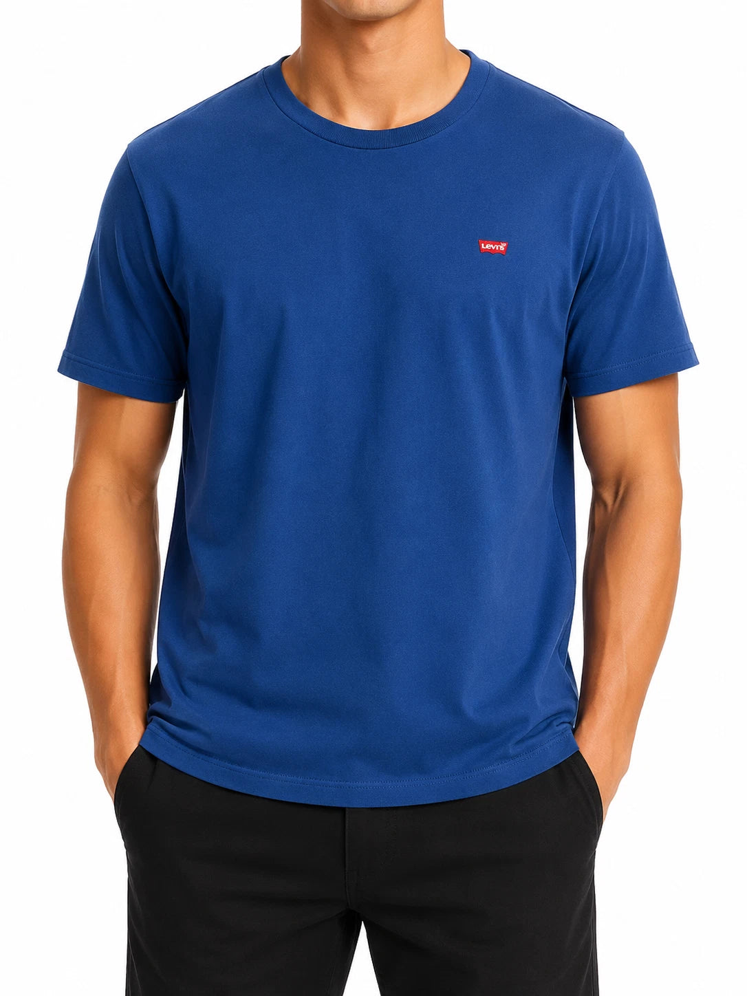 Levi's Men's Blue Cotton Crew Neck T-Shirt Size 2XL Standard