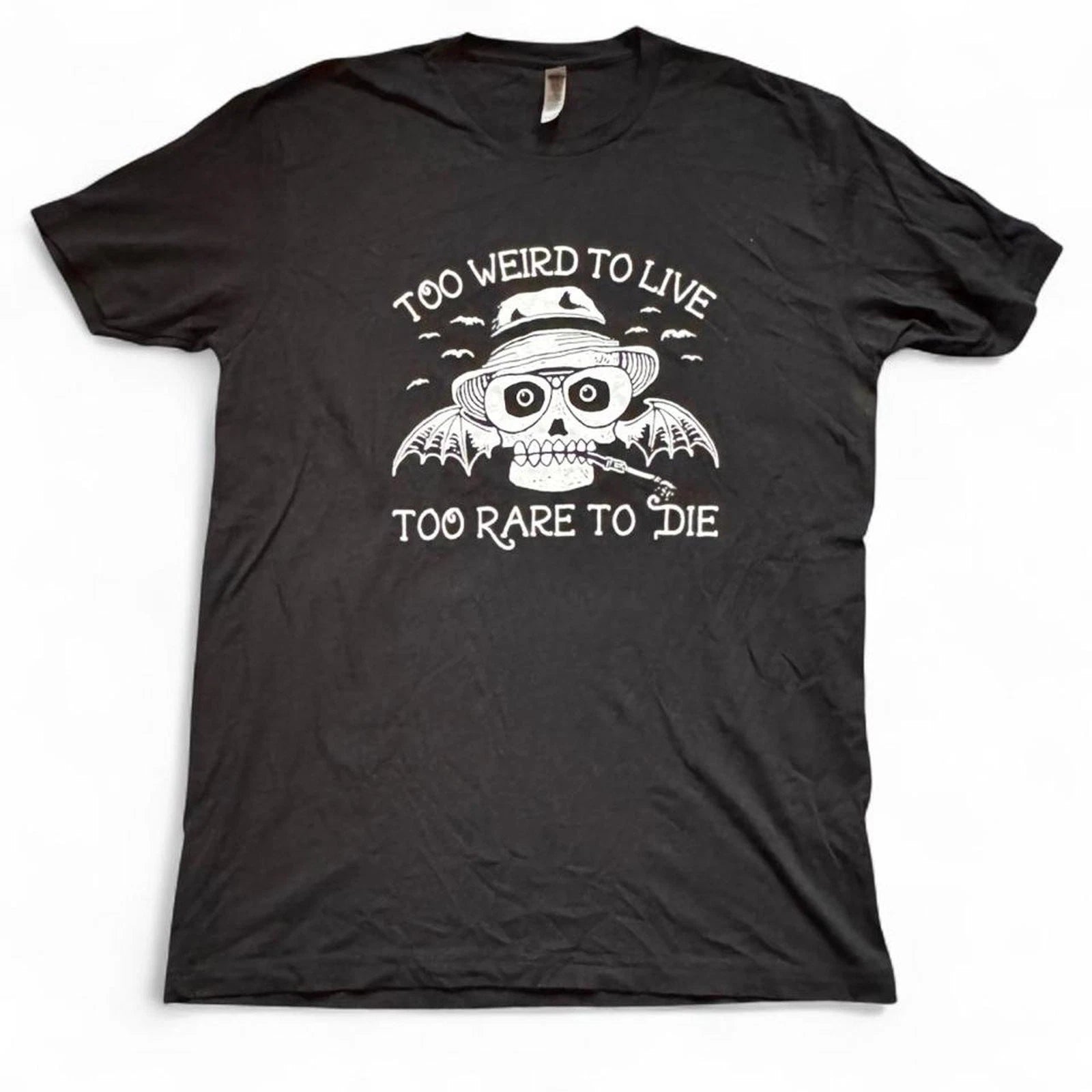 NWOT Ralph Steadman x Hunter S. Thompson HST Quote Black Graphic T-Shirt — LARGE