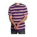 HUF Worldwide Striped Tee - Stylish Graphic Print T-Shirt - Size S
