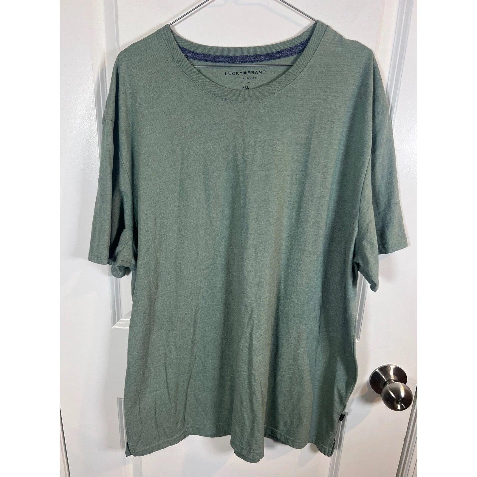Lucky Brand Mens T-Shirt Heathered Sage Green XXL