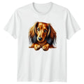 Cute Long Haired Dachshund Puppy Dog T-Shirt Dachshund Dog Birthday Gift