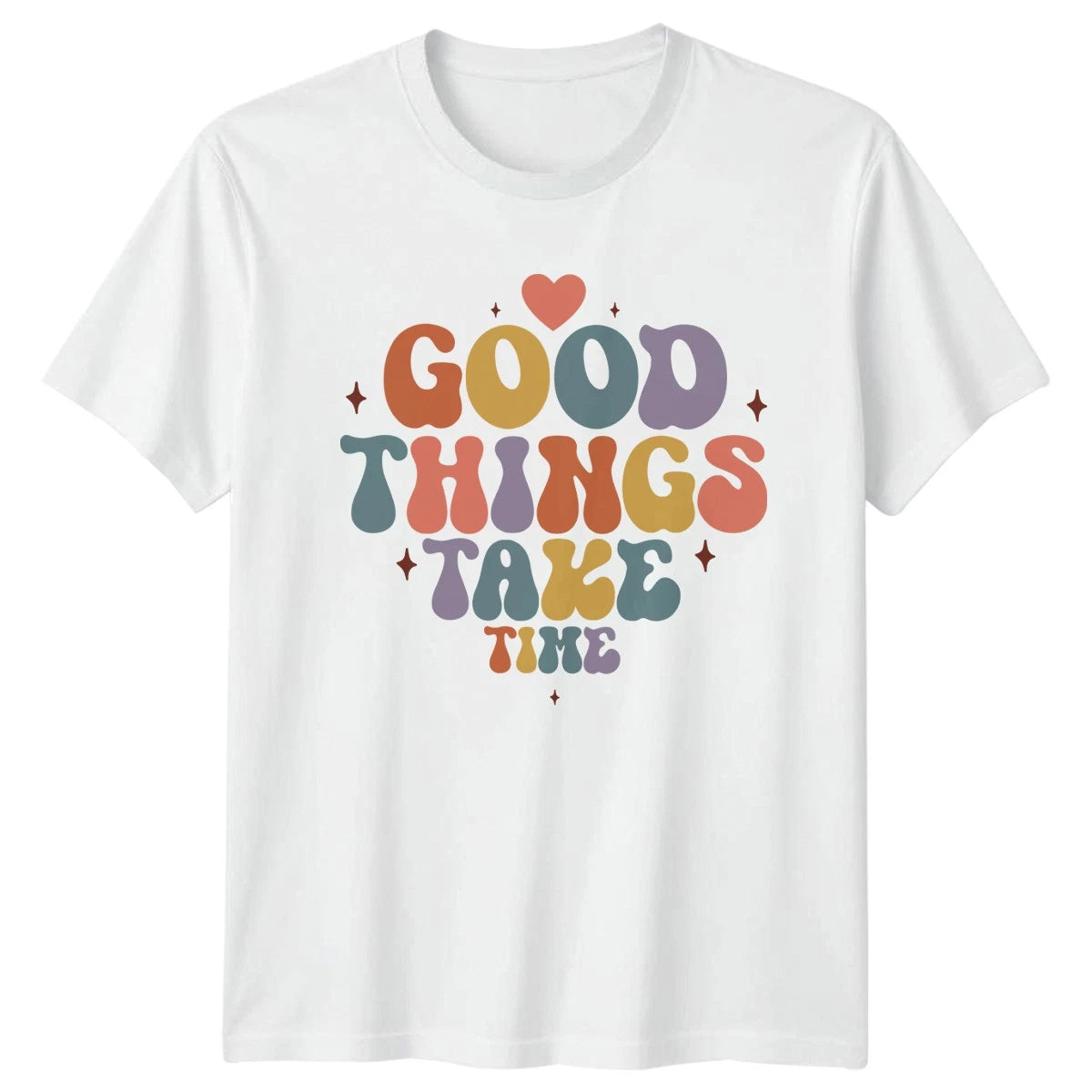 Good Things Take Time T-Shirt Groovy Retro Aesthetic