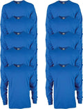 Gildan Men's Ultra Cotton Long Sleeve, Style G2400, Royal (10-pack), Medium
