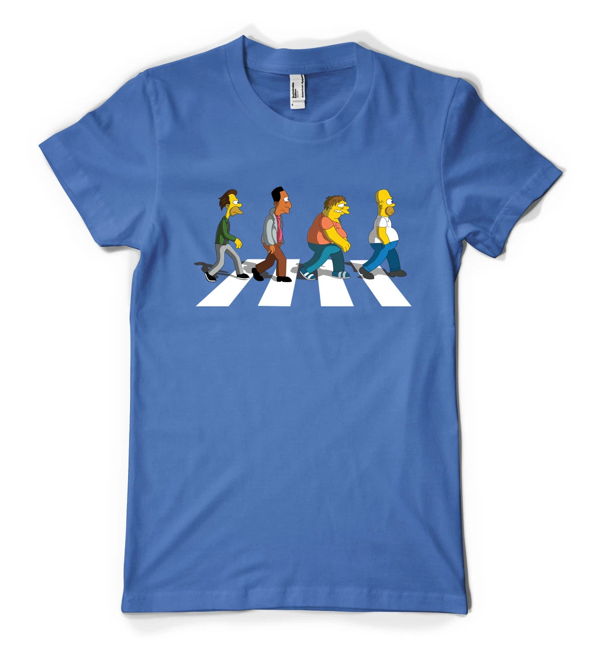 BNWT Cartoon Simpson Crossing Abbey Road  Personalised Unisex Adult T Shirt