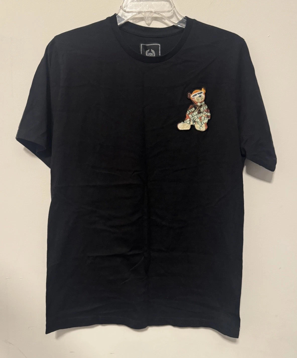 CR-24 Bordo Cromato Streetwear bear money Graphic T Shirt Men’s Large 3D Fuzzy