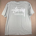 Stussy Amsterdam Shirt Mens 2XL Cement Gray Streetwear Skate Surf Graphic Tee