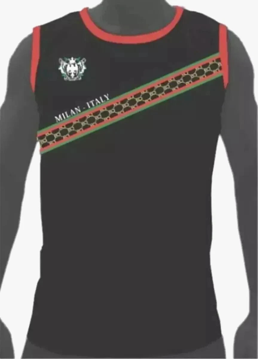 Men's Soft Cotton sleeveles t shirt,Italian style,slim fit,stretch S M….A25.A