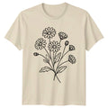 Daisy Flowers Minimalist Floral Line Art Birthday Gift T-Shirt