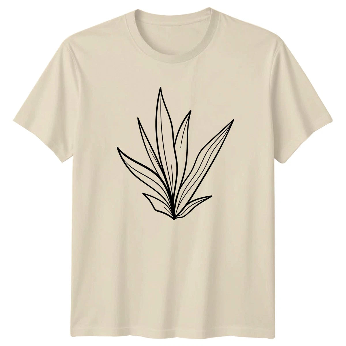 Minimalist Plant Leaf Design T-Shirt Botanical Nature Birthday Gift