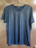 Mondo Menswear Black Tonal Snake Men's Knit V-neck Tee Size L Runs A Bit Small
