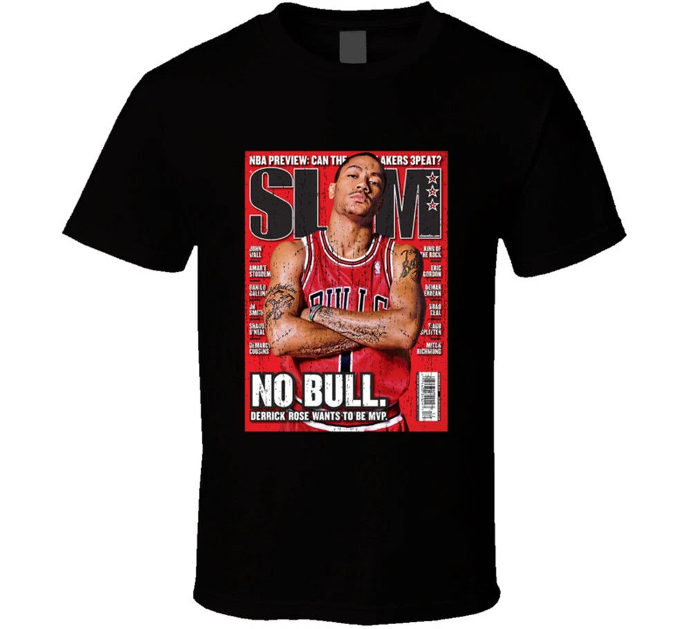 Slam Magazine Issue 143 Derrick Rose Popular Basketball Magazine Grunge Look T S