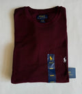 NWT Mens Polo Ralph Lauren Thermal Waffle Knit Long Sleeve Shirt Classic Wine