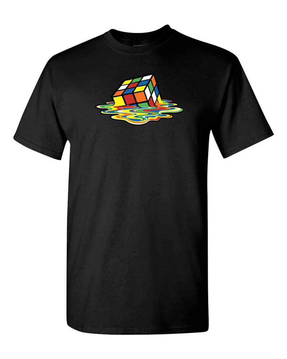 Melting CUBE T-Shirt CLASSIC Funny Party Tee Big Bang Sheldon Rubik
