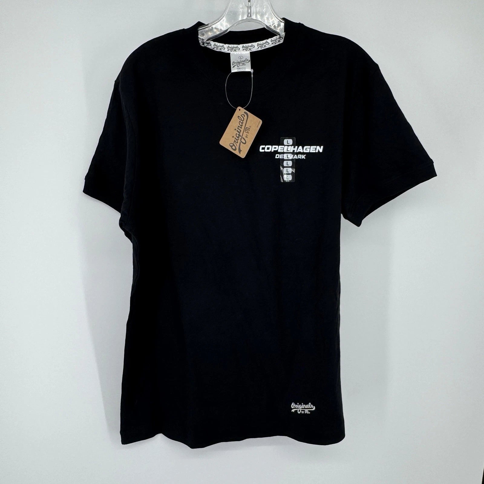 Copenhagen Denmark Men’s Large Black Graphic Tee Originals by PM Streetwear