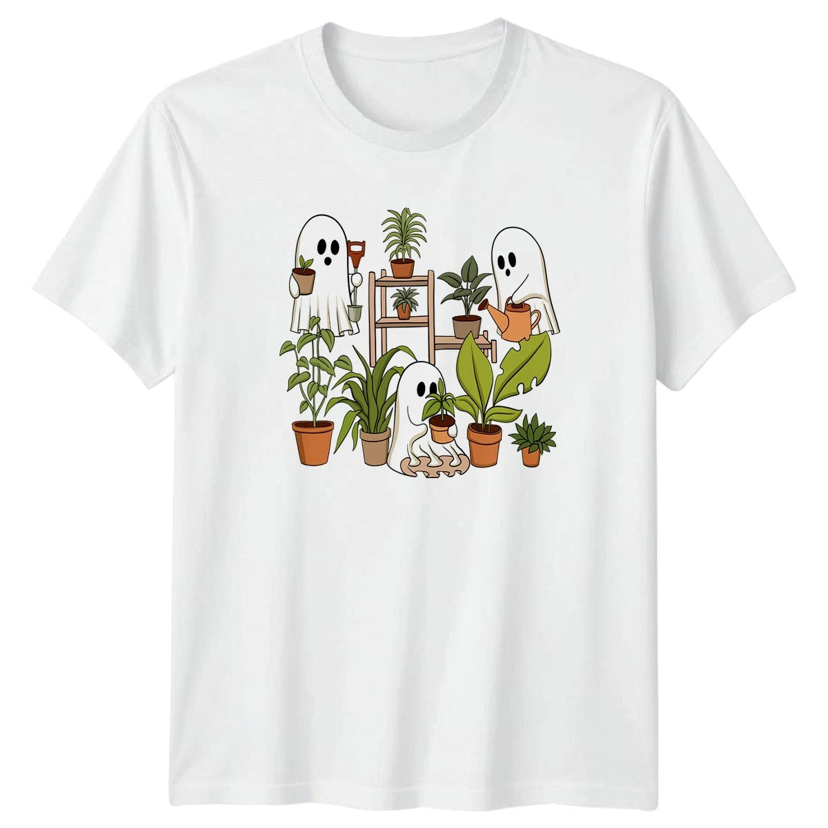 Ghostly Plant Parent T-Shirt Houseplant Lover Gardening Halloween Gift