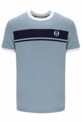 Sergio Tacchini Mens T-Shirt Master Crew Neck Tee in Lead / Maritime Blue