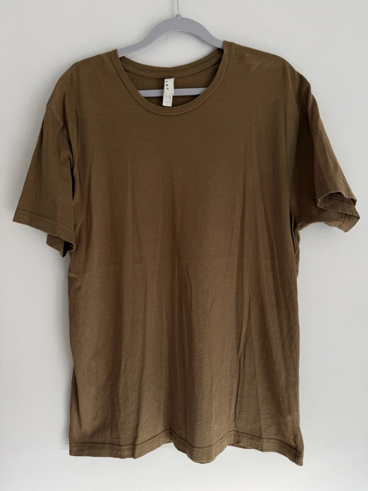 LAT Apparel 6991 Mens Brown Jersey Tee Top Stylish T-Shirt Size LARGE