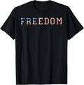 Freedom Black Text Minimalist Design,Bold Graphic Unisex T-Shirt