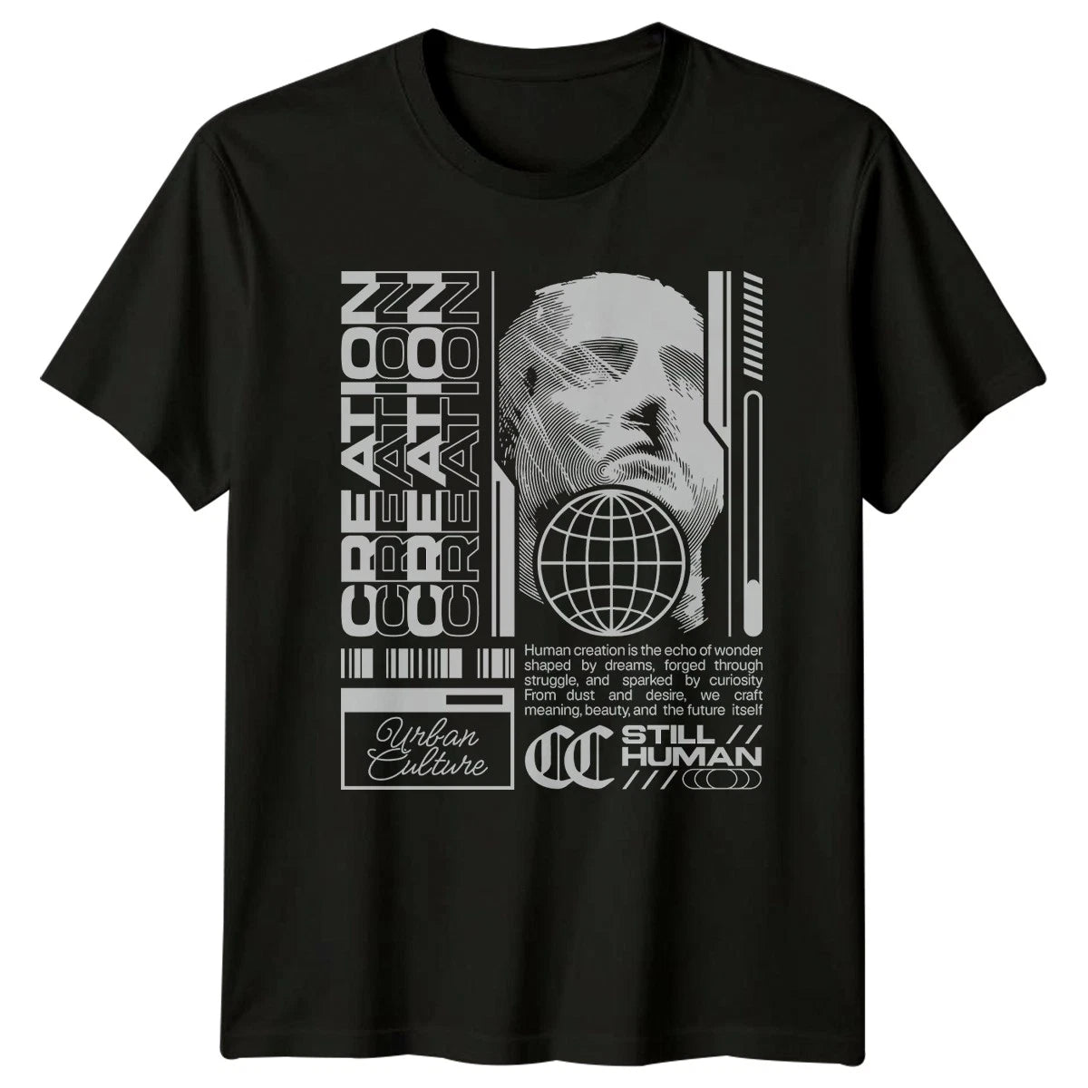 Human Creation Is The Echo T-Shirt Brutalist Streetwear Gift For Him And Her