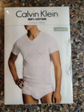 Calvin Klein Mens Classic Fit V-Neck T-Shirt 3-Pack 100% Cotton