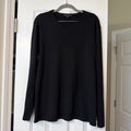 Robert Barakett Men’s Black Pima Cotton Long Sleeve V Neck Shirt Size L
