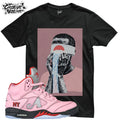 Shirt To Match 5 Arctic Pink Unisex Tee Sneaker Shirt Psychedelic Shirt