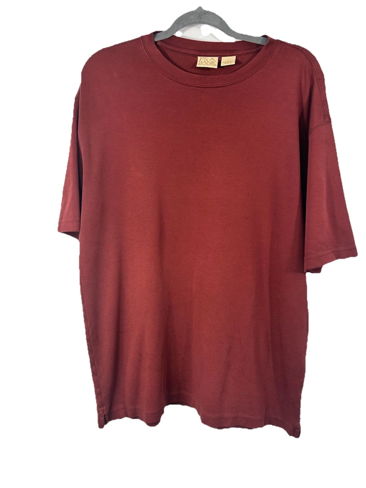 Jos.A.Bank Mens Terracotta Color Cotton T-shirt Size L Classic Casual Minimalist