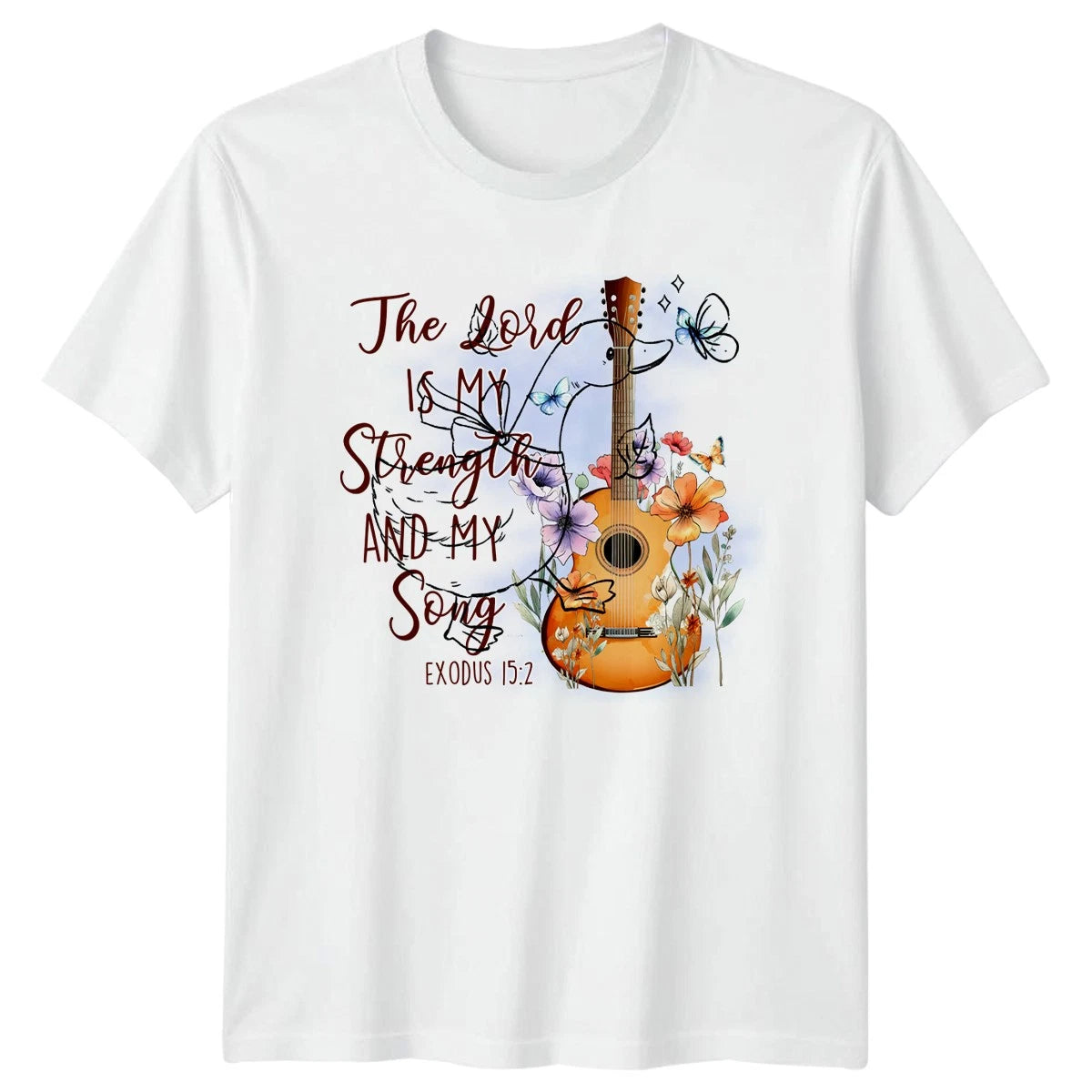Cute Goose Butterfly T-Shirt Farm Animal Nature Birthday Gift For Him And Her