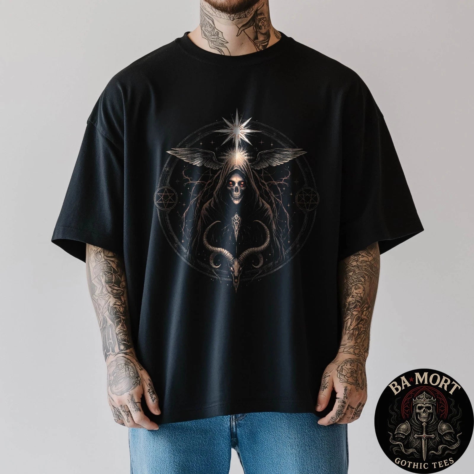 Embrace The Unholy Occult Gothic Aesthetic Satanic Religion T-Shirt