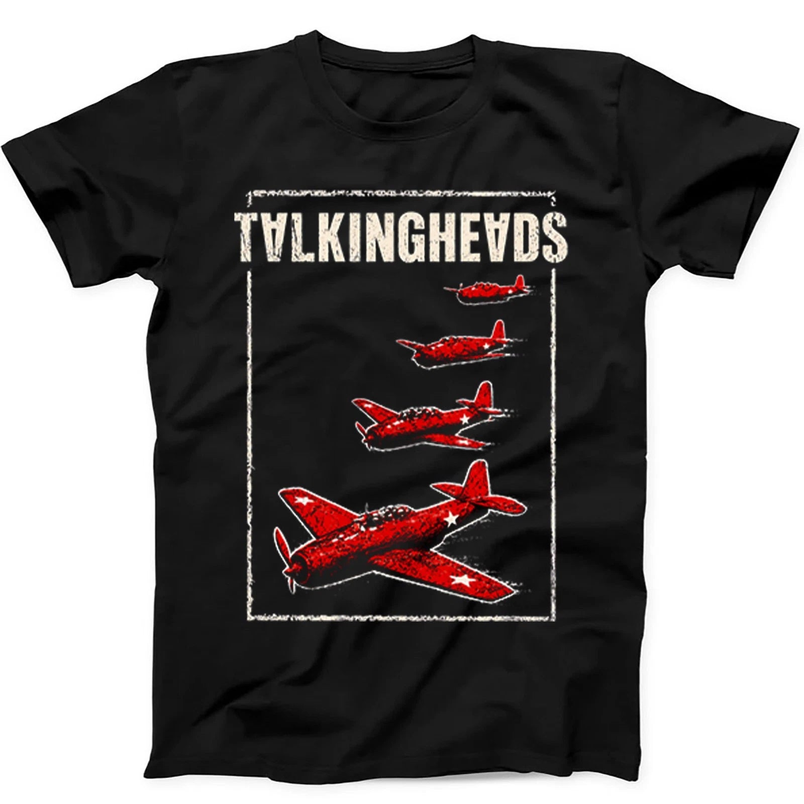 Talking Heads Plane Exclusive Punk Rock Music Funny Gift Tee T Shirt 674